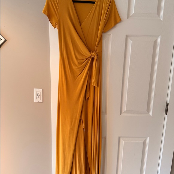 Heartloom Dresses & Skirts - Heartloom Mustard Maxi Wrap Dress